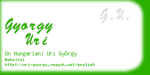 gyorgy uri business card