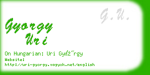 gyorgy uri business card